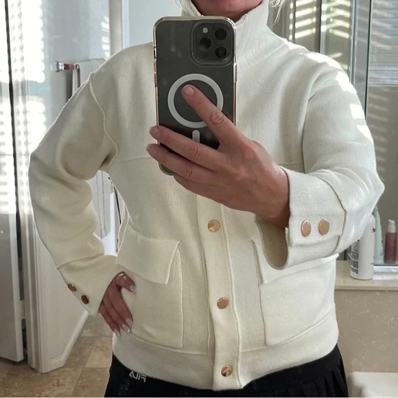 New Elie Tahari white High Neck Blazer, jacket, coat - Picture 5 of 14